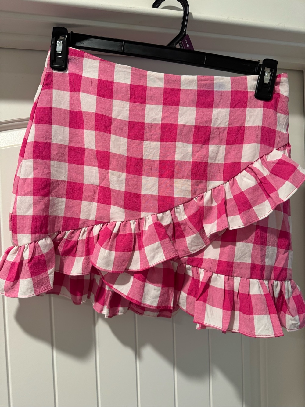 TCEC Pink Gingham Ruffle Mini Skort Women’s Medium #50